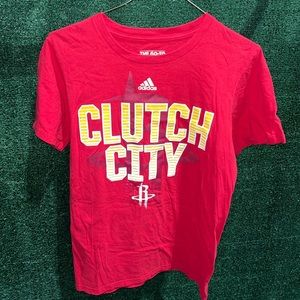 Houston Rockets Clutch City Adidas Shirt S NBA Jalen Green Hakeem Olajuwon